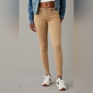 NWT American Eagle Khaki Super Stretch Jeggings Size 12
